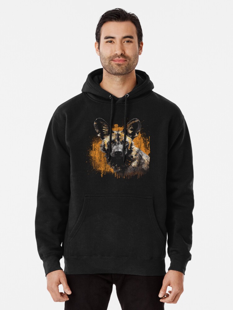 Hoodie for Sale mit Ein afrikanischer Wildhund Street Art Distressed Animal von GVRDesign Redbubble