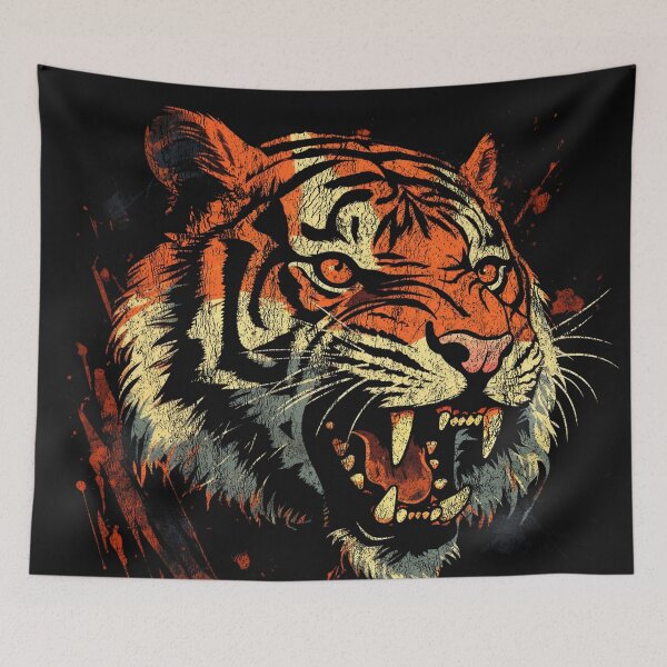 Item preview, An Amur Tiger - Street Art Vintage Distressed Wildlife designed and sold by GVRDesign.