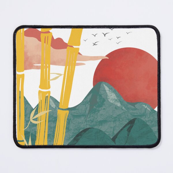 Item preview, Bamboo Forest Sunset in Papercut Style designed and sold by LJArtworkDesign.