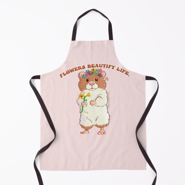 Item preview, Happy hamster with flowers, Flowers beautify life. designed and sold by gisselldrawn.