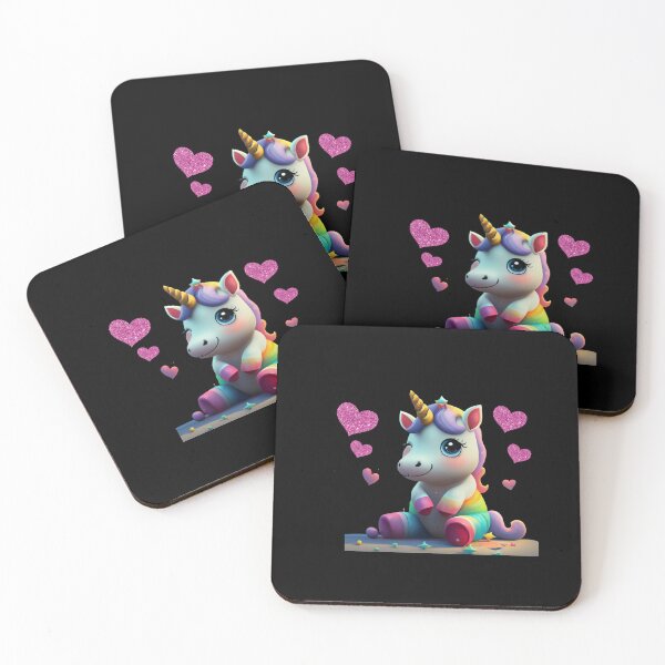 Item preview, Cute Kawaii Winking Unicorn Heart Design designed and sold by DaydreamerDzine.