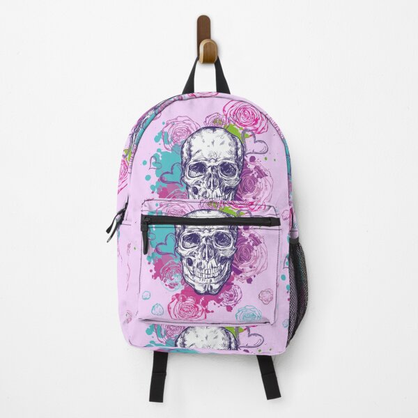Item preview, Skulls and roses in blue designed and sold by Aleph-Mga.
