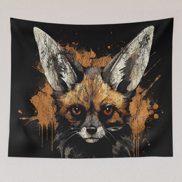 Item preview, Bat-eared Fox - Street Art Vintage Distressed Wildlife designed and sold by GVRDesign.