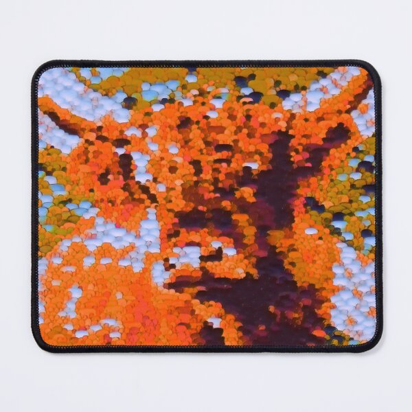 Item preview, Highland cow with the scottish flag, orange image, edited oil painting by Marina Daniluka designed and sold by MariDaniArt.