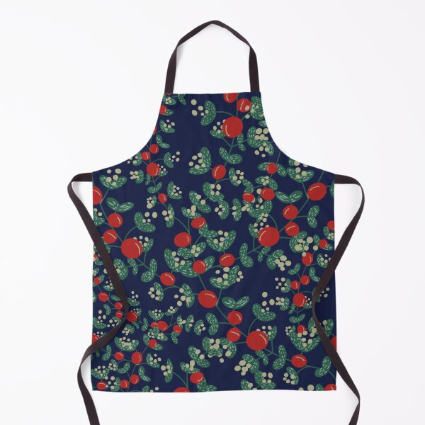 Item preview, December Warmer Vibes With Red Cherry: Dark Blue  designed and sold by Asmaa Abdul-Azim.