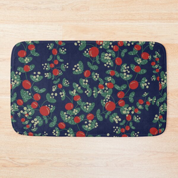 Item preview, December Warmer Vibes With Red Cherry: Dark Blue  designed and sold by Asmaa Abdul-Azim.