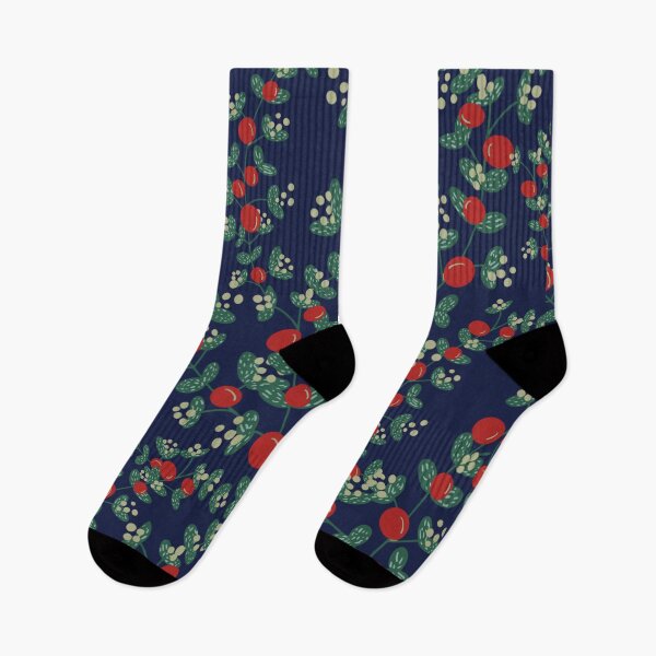 Item preview, December Warmer Vibes With Red Cherry: Dark Blue  designed and sold by Asmaa Abdul-Azim.