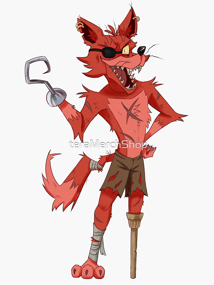 Withered foxy five nights at freddys 2 Sticker for Sale by teraMerchShop