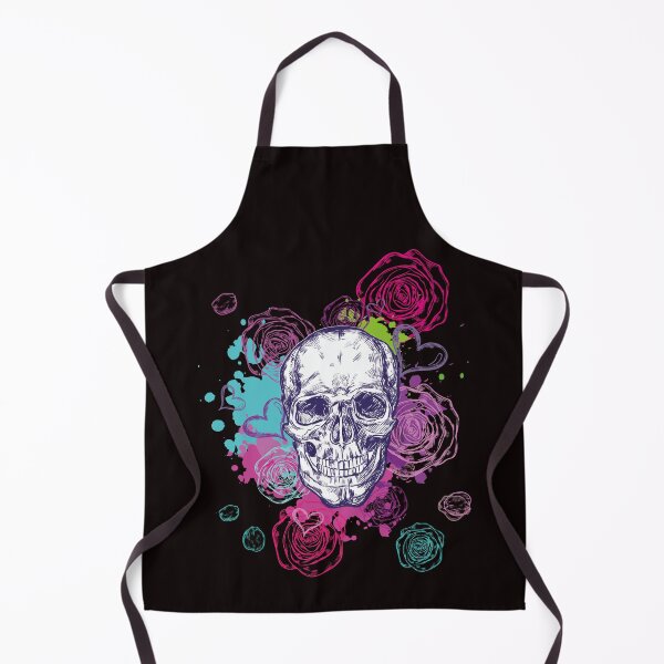 Item preview, Skulls and roses in black designed and sold by Aleph-Mga.