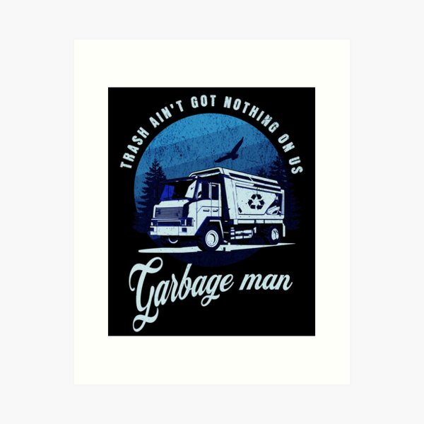 Item preview, Garbage man and garbage truck driver Retro vintage style  designed and sold by HosvPrint .s.