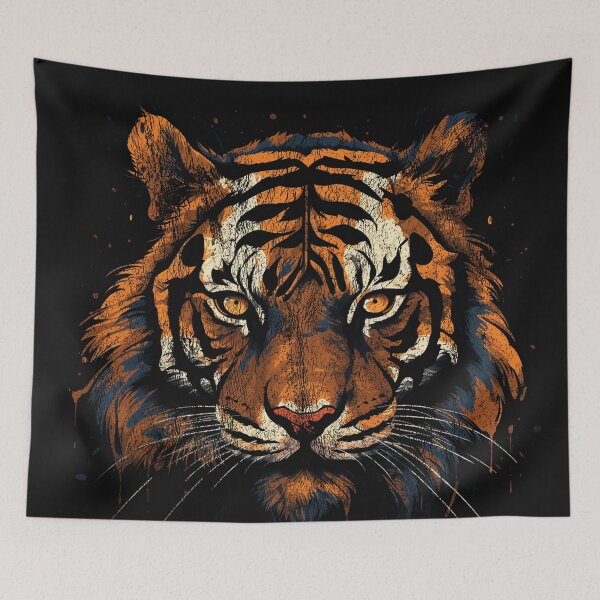 Item preview, A Bengal Tiger - Street Art Vintage Distressed Wildlife designed and sold by GVRDesign.