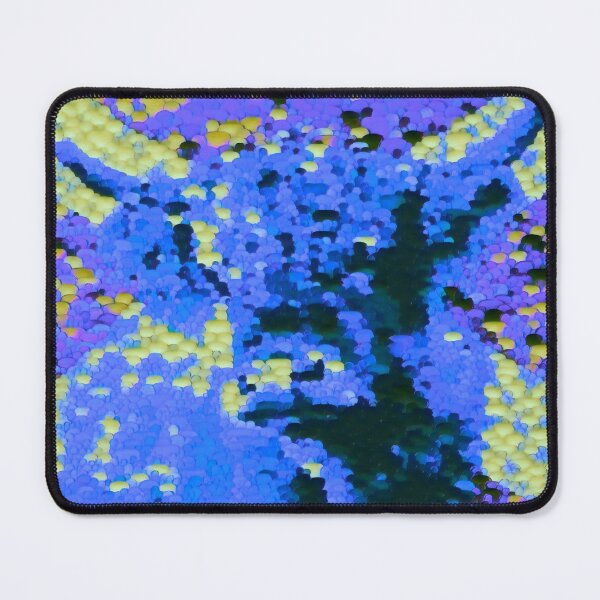 Item preview, Highland cow with the scottish flag, blue image, edited oil painting by Marina Daniluka designed and sold by MariDaniArt.