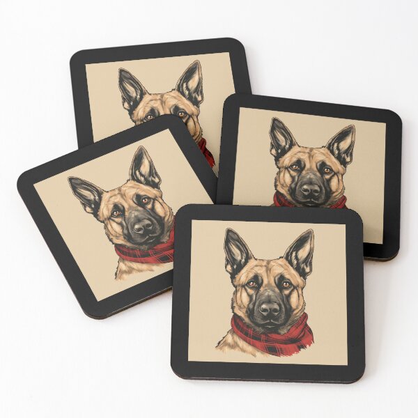 Item preview, Belgian Malinois Christmas Plaid Watercolor designed and sold by rafaeltto.