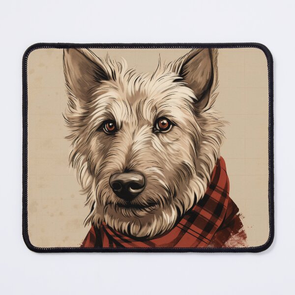 Item preview, Berger Picard Christmas Plaid Watercolor designed and sold by rafaeltto.