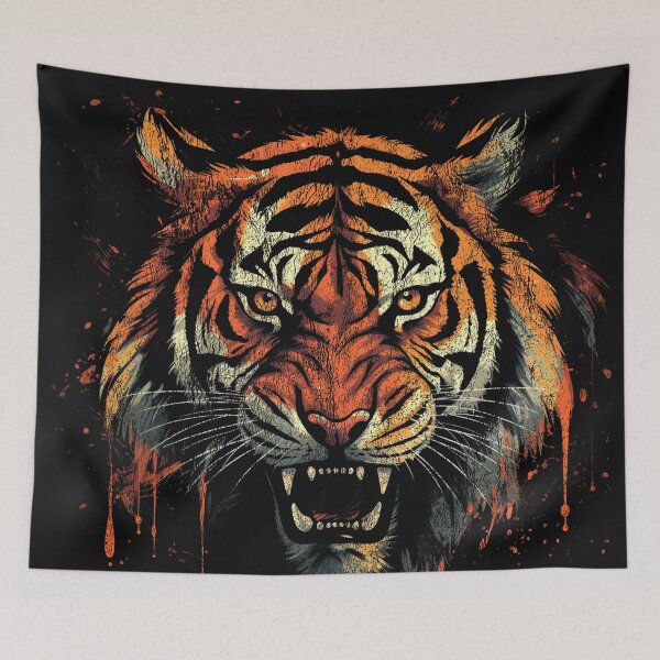 Item preview, A Bengal Tiger - Street Art Vintage Distressed Wildlife designed and sold by GVRDesign.