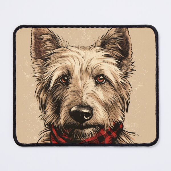 Item preview, Berger Picard Christmas Plaid Watercolor designed and sold by rafaeltto.