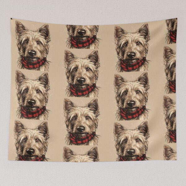 Item preview, Berger Picard Christmas Plaid Watercolor designed and sold by rafaeltto.