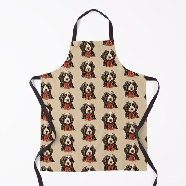 Item preview, Bernedoodle Christmas Plaid Watercolor designed and sold by rafaeltto.