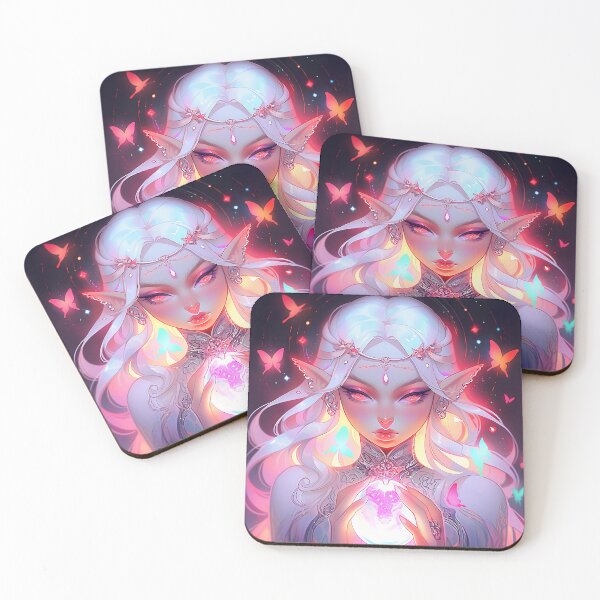 Item preview, Beautiful Elf Anime Girl and Glowing Orb designed and sold by bubblegoth.