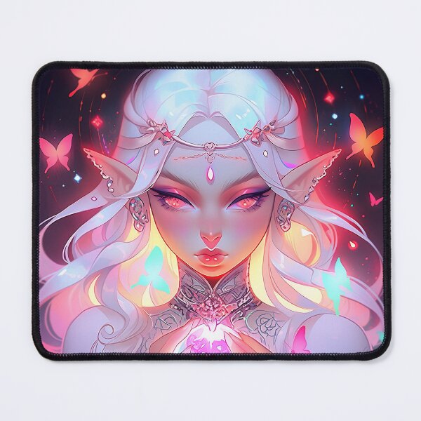 Item preview, Beautiful Elf Anime Girl and Glowing Orb designed and sold by bubblegoth.