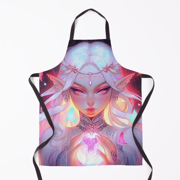 Item preview, Beautiful Elf Anime Girl and Glowing Orb designed and sold by bubblegoth.