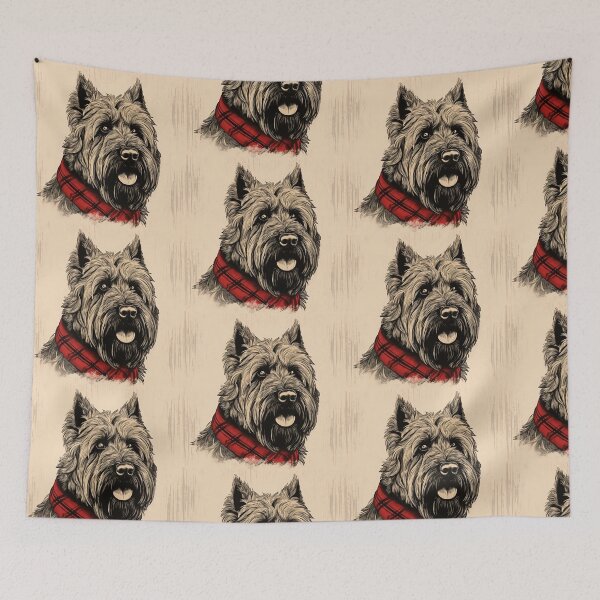 Item preview, Bouvier Des Flandres Christmas Plaid Watercolor designed and sold by rafaeltto.