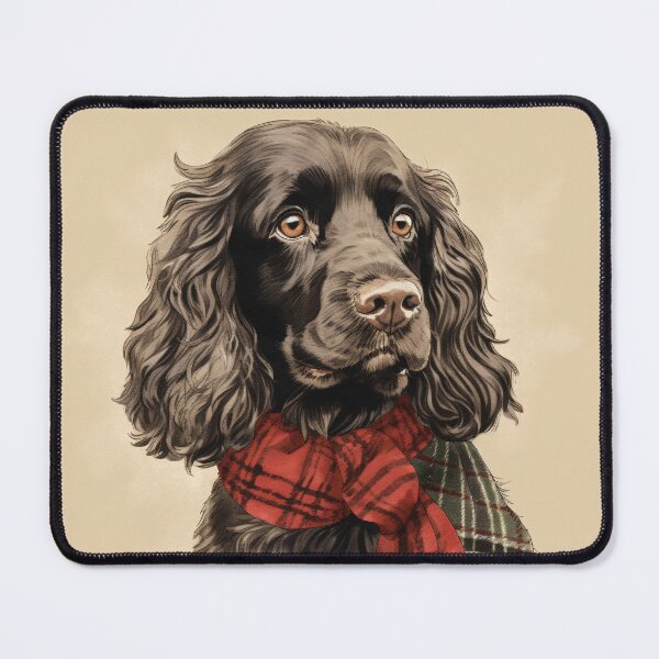 Item preview, Boykin Spaniel Christmas Plaid Watercolor designed and sold by rafaeltto.