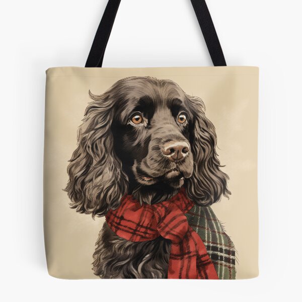 Item preview, Boykin Spaniel Christmas Plaid Watercolor designed and sold by rafaeltto.
