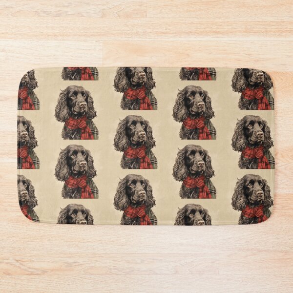 Item preview, Boykin Spaniel Christmas Plaid Watercolor designed and sold by rafaeltto.