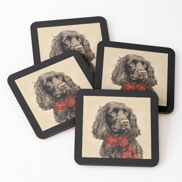Item preview, Boykin Spaniel Christmas Plaid Watercolor designed and sold by rafaeltto.