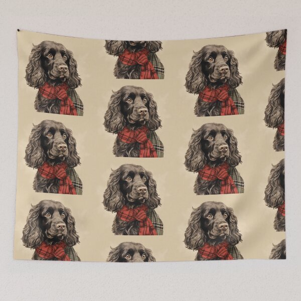 Item preview, Boykin Spaniel Christmas Plaid Watercolor designed and sold by rafaeltto.