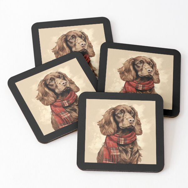 Item preview, Boykin Spaniel Christmas Plaid Watercolor designed and sold by rafaeltto.