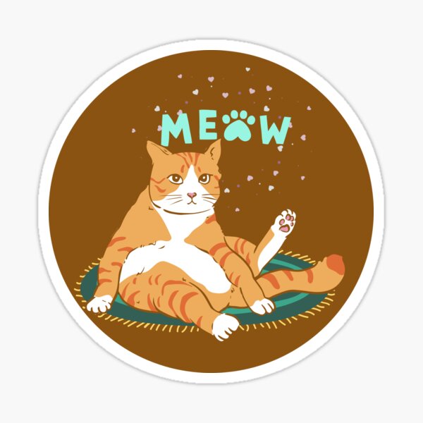 Item preview, meow lazy cat designed and sold by HAPPICHEST.