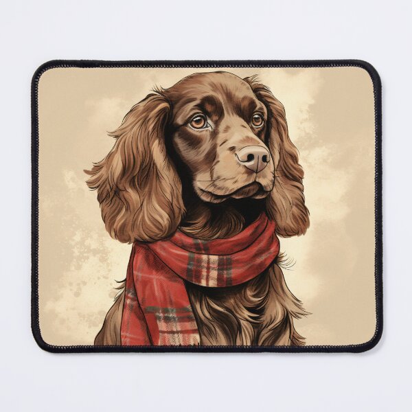 Item preview, Boykin Spaniel Christmas Plaid Watercolor designed and sold by rafaeltto.