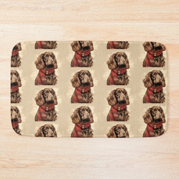 Item preview, Boykin Spaniel Christmas Plaid Watercolor designed and sold by rafaeltto.