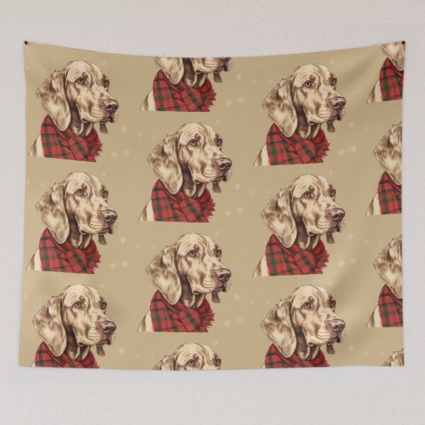 Item preview, Bracco Italiano Christmas Plaid Watercolor designed and sold by rafaeltto.