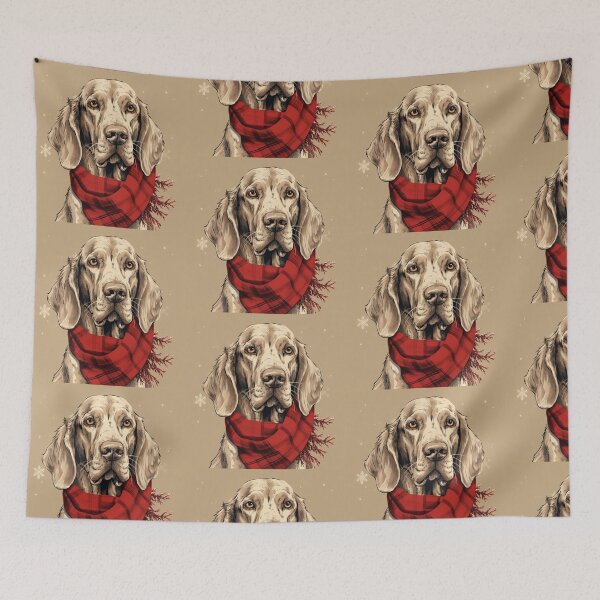 Item preview, Bracco Italiano Christmas Plaid Watercolor designed and sold by rafaeltto.
