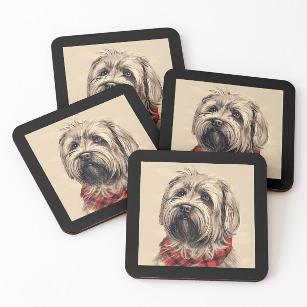 Item preview, Briard Christmas Plaid Watercolor designed and sold by rafaeltto.