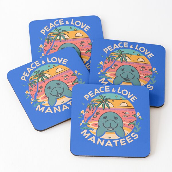 Item preview, Peace & Love Manatees - The ultimate Beach Hippie designed and sold by SandbarTees.