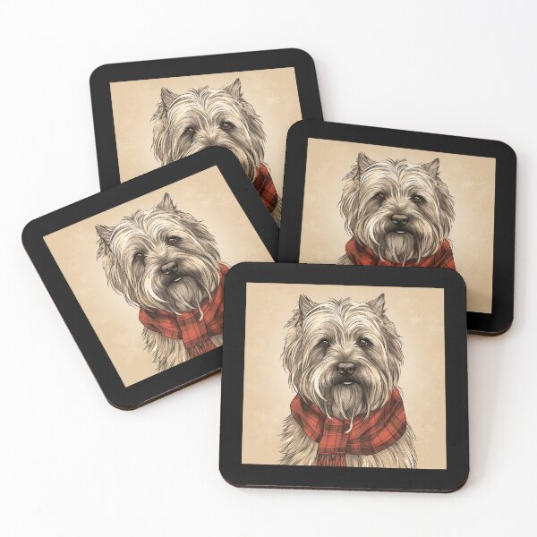 Item preview, Briard Christmas Plaid Watercolor designed and sold by rafaeltto.