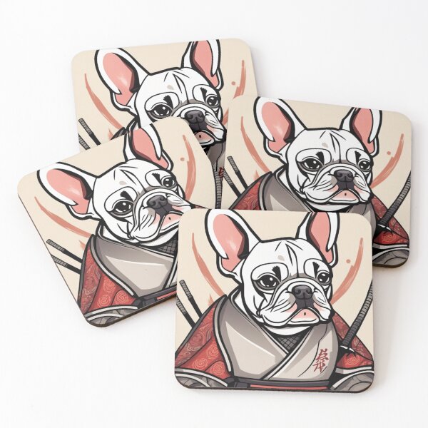 Artikelvorschau, Französische Bulldogge-Samurai-Cartoon entworfen und verkauft von Frenchbullrufo.