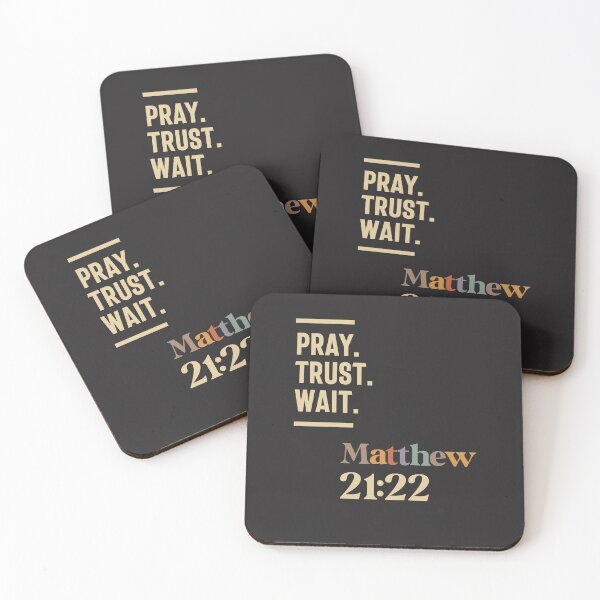 Item preview, Pray Trust Wait Matthew 21:22 Christian Quote designed and sold by cidolopez.