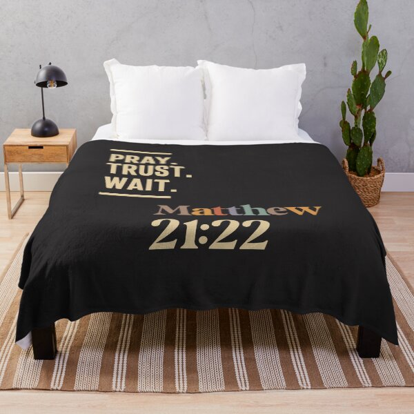 Item preview, Pray Trust Wait Matthew 21:22 Christian Quote designed and sold by cidolopez.
