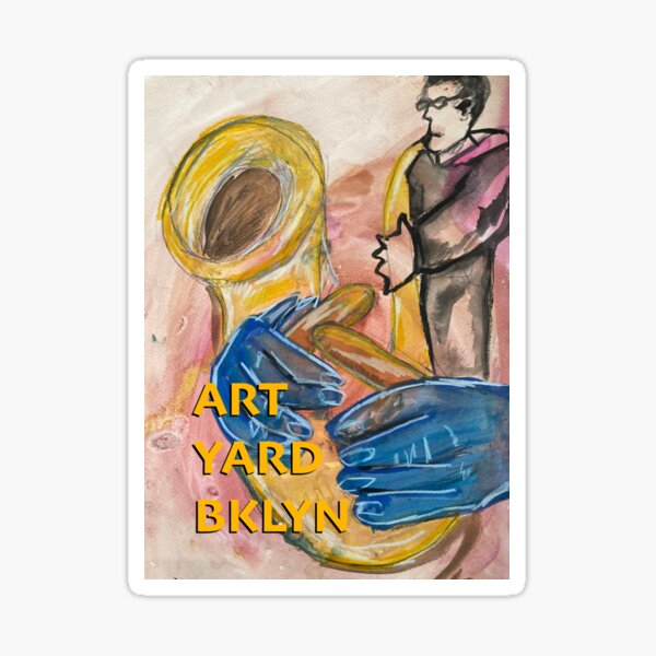 ART YARD BKLYN Live Jazz by V Tineo Glossy Sticker