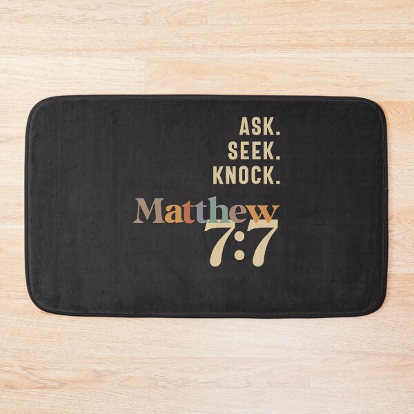 Item preview, Ask Seek Knock Matthew 7:7 Christian Quote designed and sold by cidolopez.