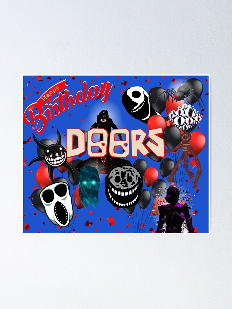 Roblox Doors Seek Birthday Banner Personalized Party Backdrop