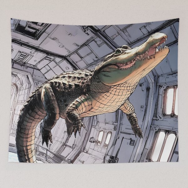 Item preview, Alligator in Orbit designed and sold by BlauesSternWolf.