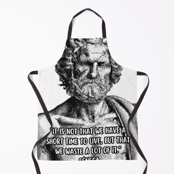 Artikelvorschau, Porträt von Seneca mit inspirierendem Zitat für T-Shirts und Tassen entworfen und verkauft von CachoGlorious.