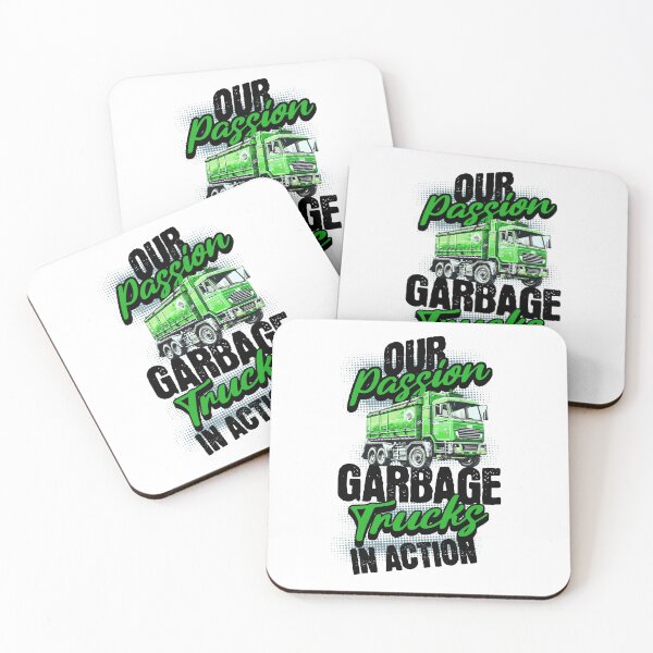 Item preview, Our passion garbage trucks in action Garbage man Retro vintage style  designed and sold by HosvPrint .s.