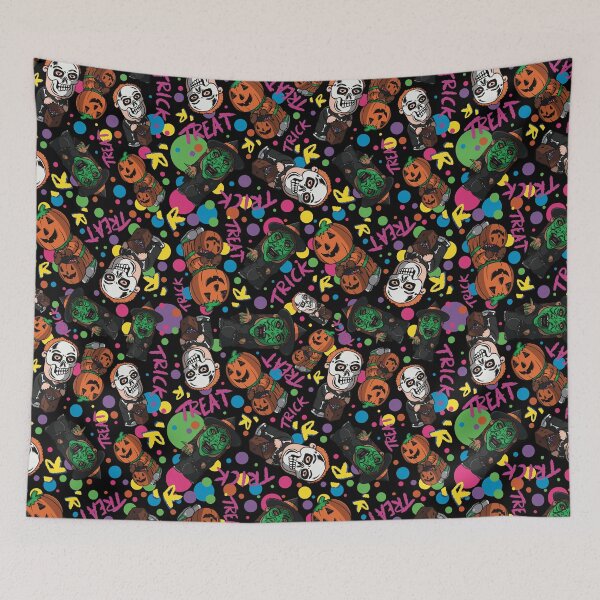 Item preview, Halloween Trick Or Treaters Pattern w/ Dots designed and sold by punkcinemaart.